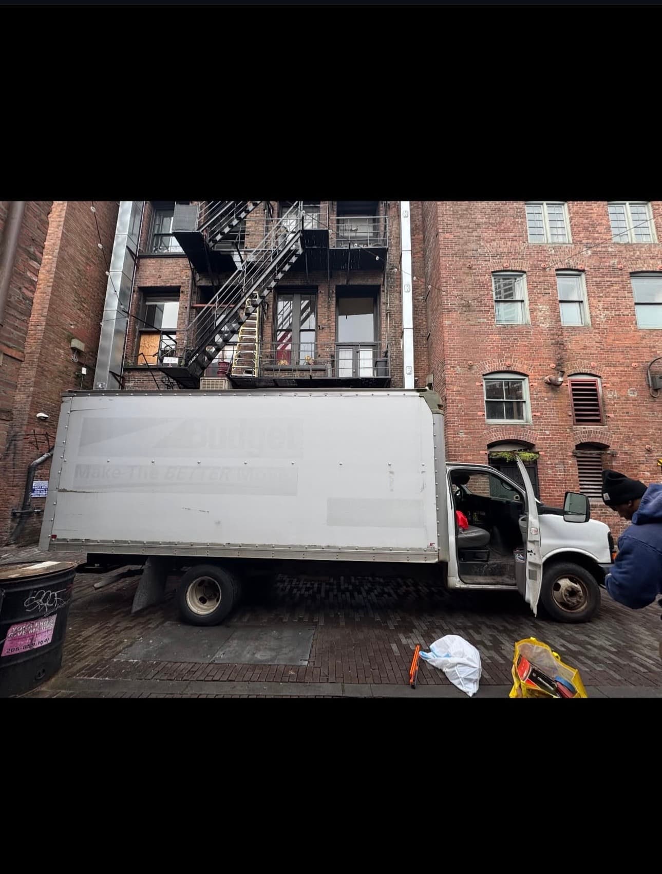 Recent job photo showing material staged for junk hauling